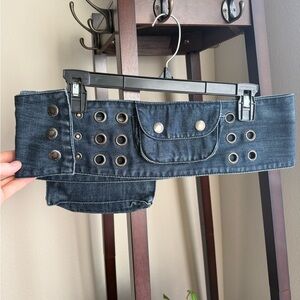 Denim Grommet Belt